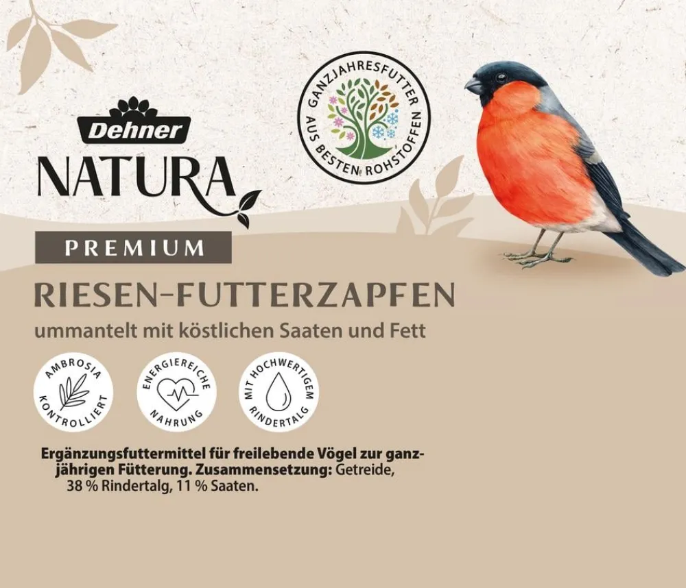 Dehner Natura Premium Wildvogelfutter Riesen-Futterzapfen Outlet