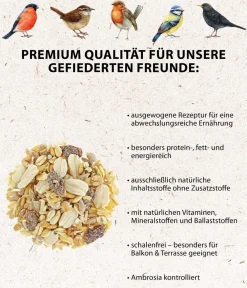 Dehner Natura Premium Wildvogelfutter & Snacks > Wildvogel Streufutter schalenfrei