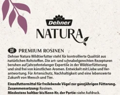 Dehner Natura Premium Wildvogelfutter & Snacks > Wildvogelfutter Rosinen