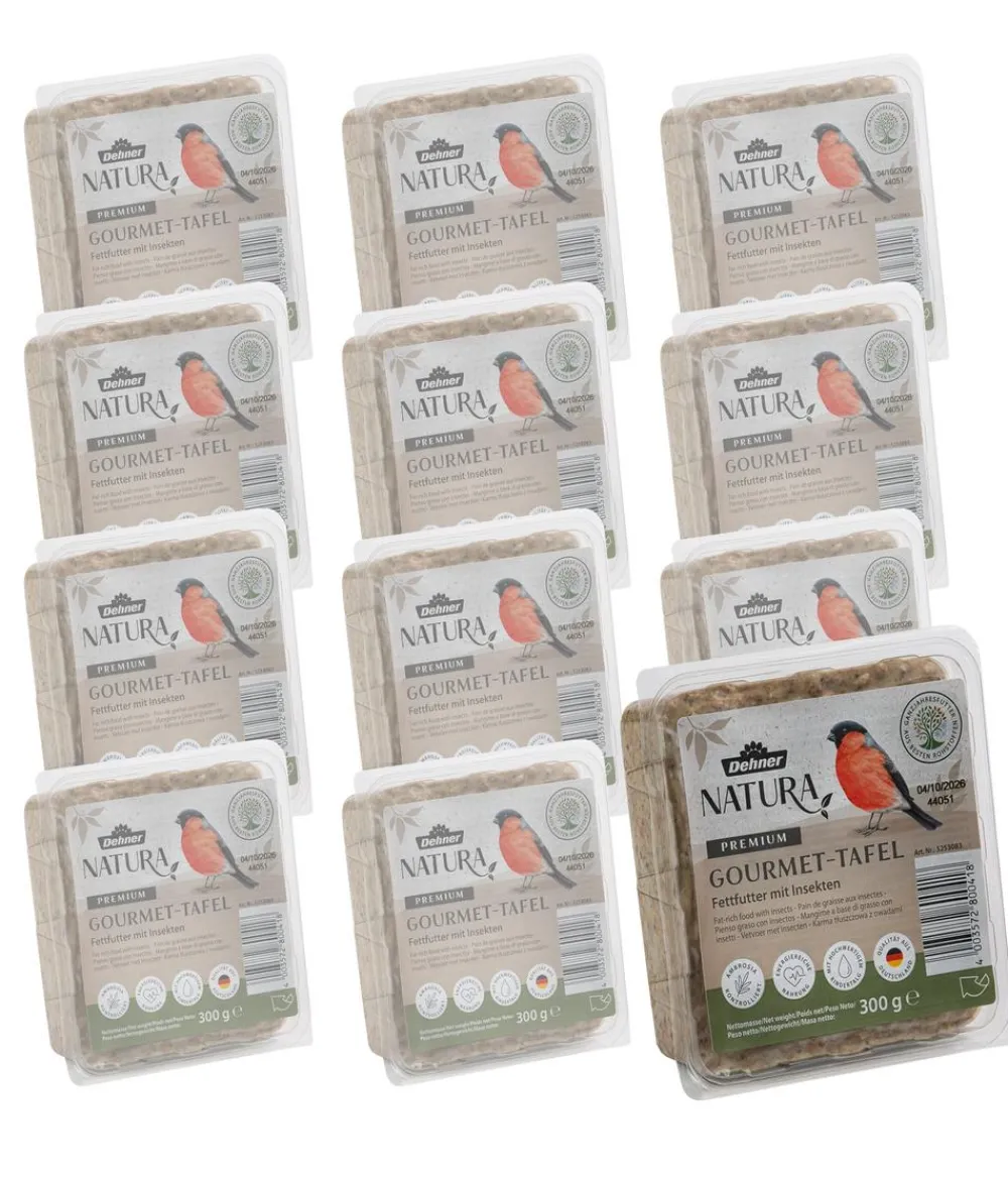 Dehner Natura Premium Wildvogelfutter Futtertafel mit Insekten, 12x300 g Best