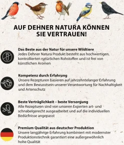 Dehner Natura Premium Wildvogelfutter & Snacks - Wildvogelfutter Gehackte Erdnüsse
