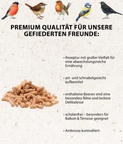 Dehner Natura Premium Meisenknödel > Wildvogelfutter Beeren-Meisenknödel im Karton, ohne Netz, 100 Stk.