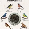 Dehner Natura Premium Wildvogelfutter Rindertalg im Glas, Sonnenblumenkerne, 8 x 250 g Clearance