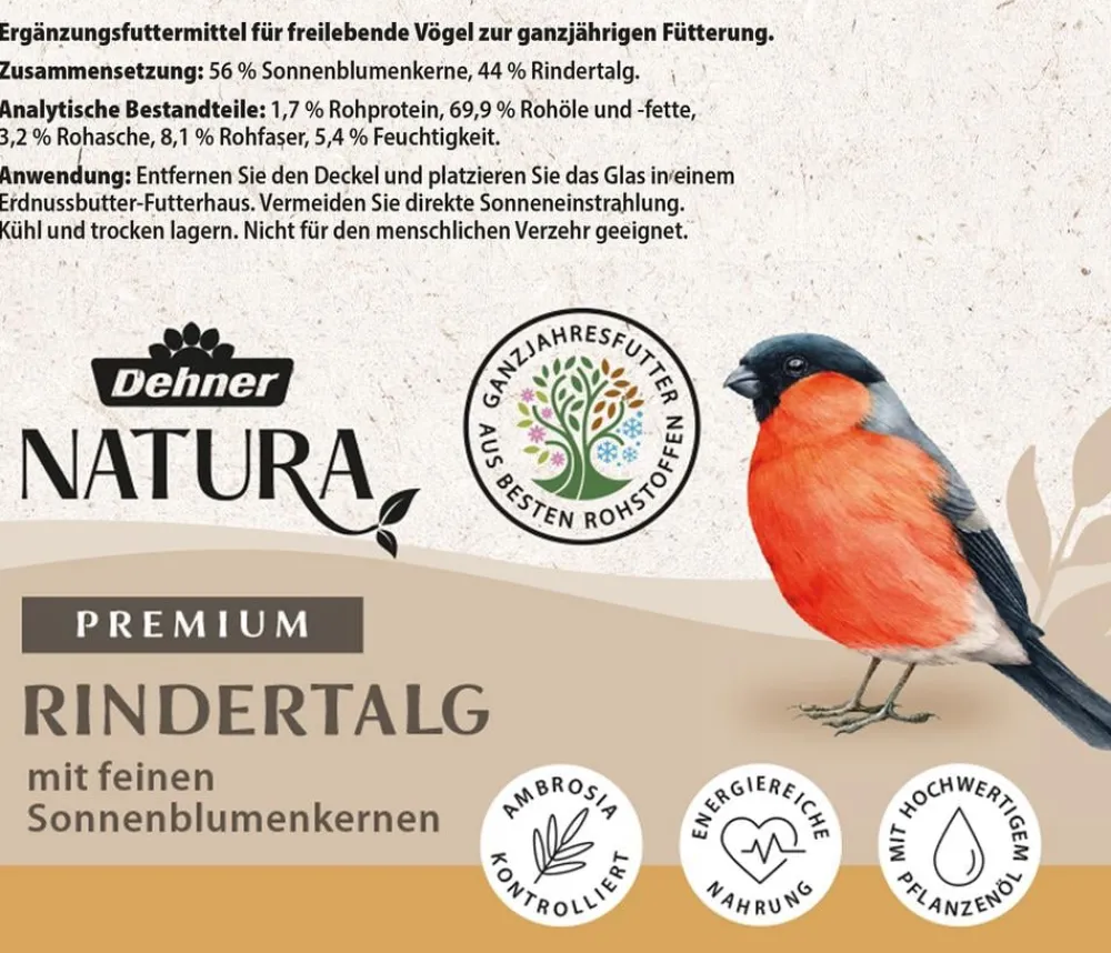 Dehner Natura Premium Wildvogelfutter & Snacks - Wildvogel Körner- und Weichfutter