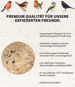 Dehner Natura Premium Wildvogelfutter & Snacks - Wildvogelsnack Hermetia-Larven, 400 g