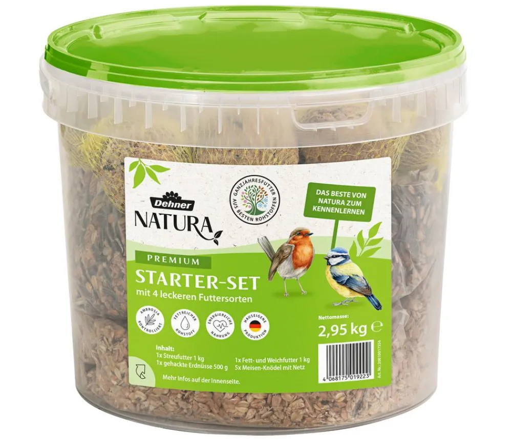 Dehner Natura Premium Wildvogelfutter & Snacks - Wildvogelfutter Hanfsaat