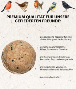 Dehner Natura Premium Meisenknödel > Wildvogelfutter Meisenknödel, mit Netz, 6 Stk.