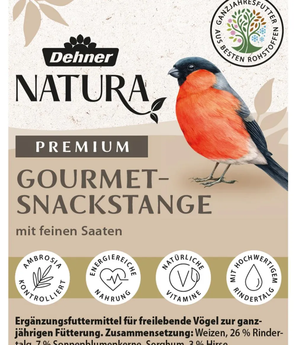 Dehner Natura Premium Wildvogelfutter & Snacks - Wildvogelfutter Protein-Mix, 500 g