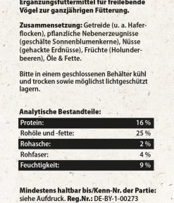 Dehner Natura Premium Wildvogelfutter & Snacks - Wildvogelfutter Gourmet Blocks mit Vogelbeeren, 6 Stk á ca. 90 g