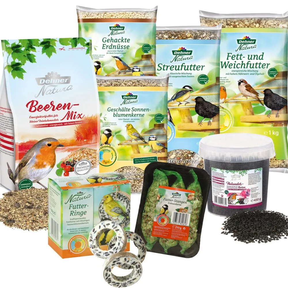 Dehner Natura Premium Wildvogelfutter Futterbuffet Maxi, 8-teilig
