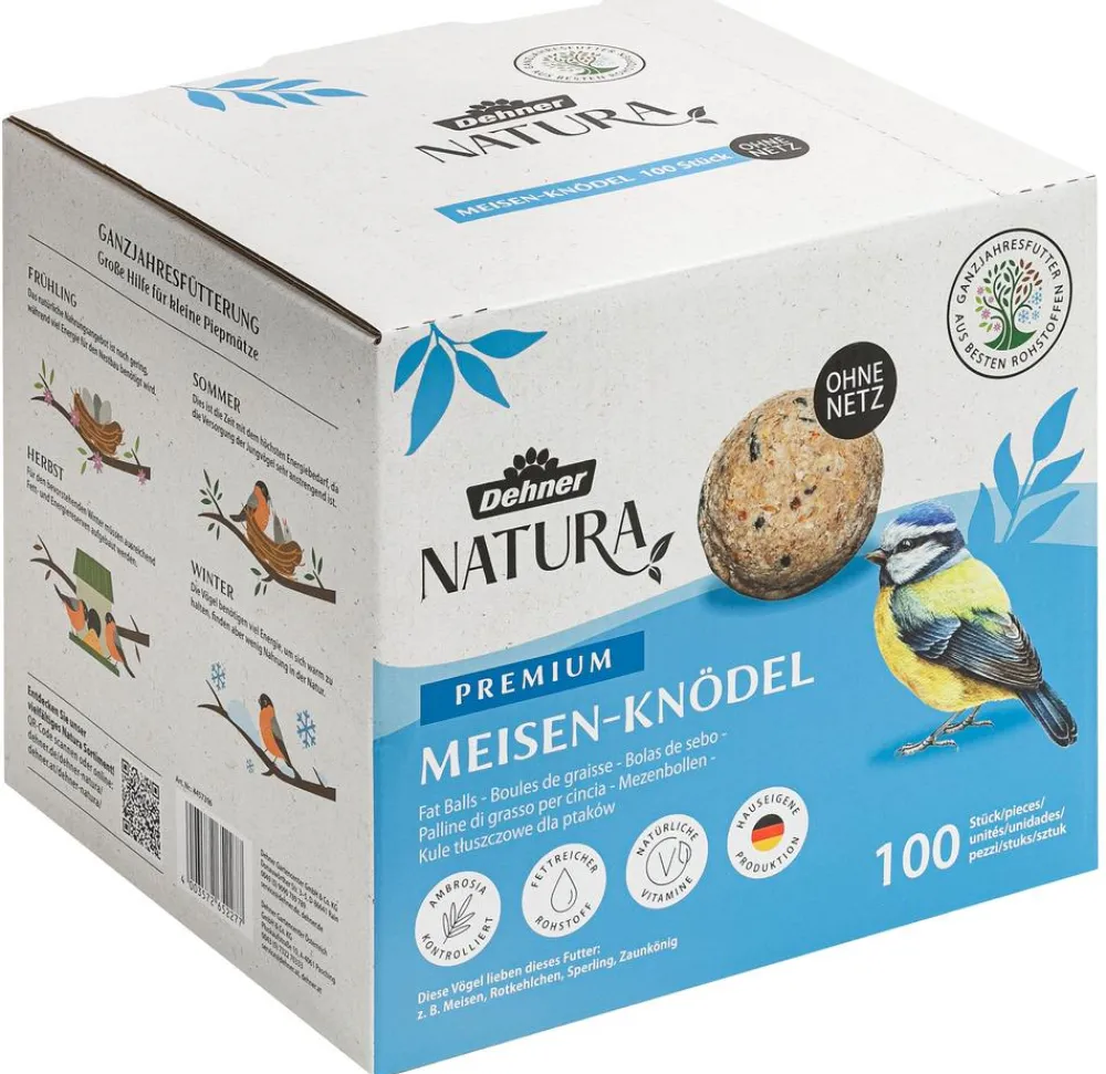 Dehner Natura Premium Wildvogelfutter Meisenknödel im Karton, ohne Netz Clearance