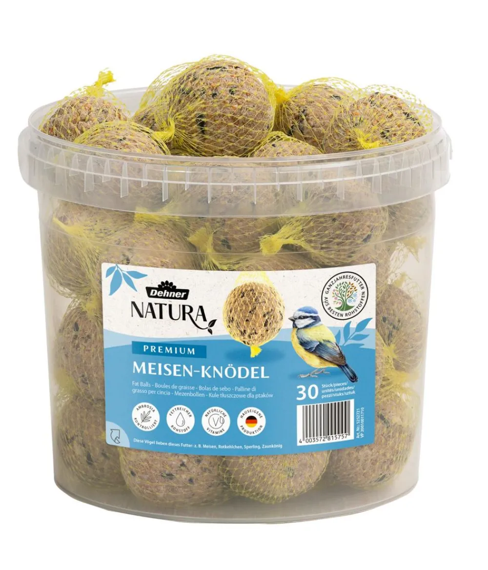 Dehner Natura Premium Wildvogelfutter & Snacks - Wildvogelfutter Gourmet Blocks mit Hirse, 6 Stk á ca. 90 g