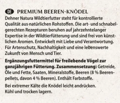 Dehner Natura Premium Wildvogelfutter & Snacks - Wildvogelfutter Gourmet-Kette, 480 g