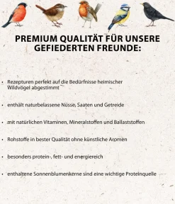 Dehner Natura Premium Wildvogelfutter & Snacks - Wildvogelfutter Gourmet-Mix, 420 g
