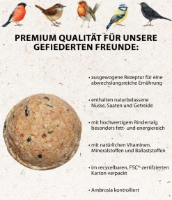 Dehner Natura Premium Meisenknödel - Wildvogelfutter Meisenknödel im Karton, mit Netz