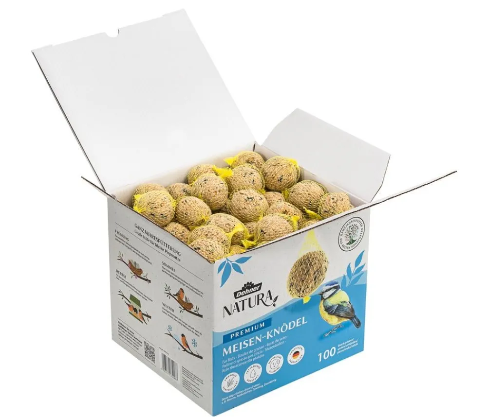 Dehner Natura Premium Meisenknödel - Wildvogelfutter Meisenknödel im Karton, mit Netz