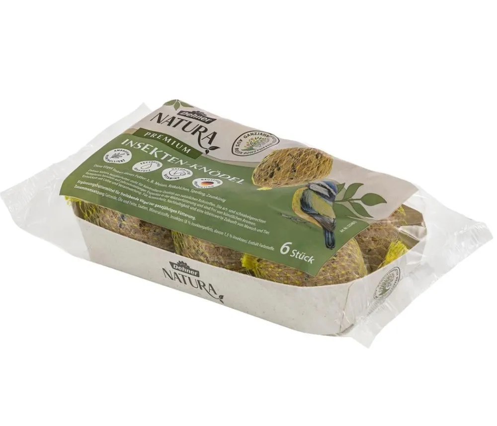 Dehner Natura Premium Meisenknödel - Wildvogelfutter Insekten-Meisenknödel, mit Netz