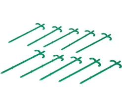 Dehner Pflanzenfolien & Ernteschutz - Netz- und Folienhalter, 10 Stk. Dunkelgrün
