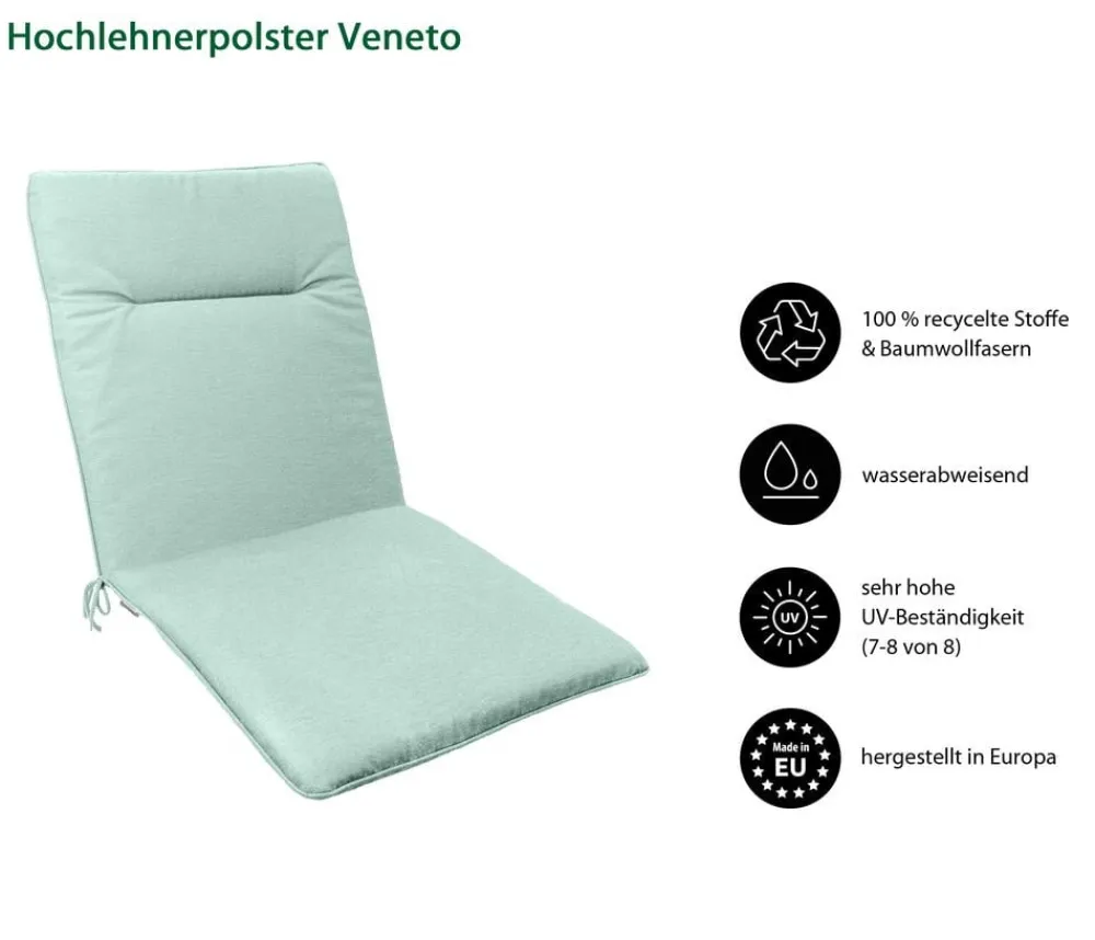 Dehner Sitzauflagen > Niederlehnerauflage Veneto, ca. B48/H4/T97 cm