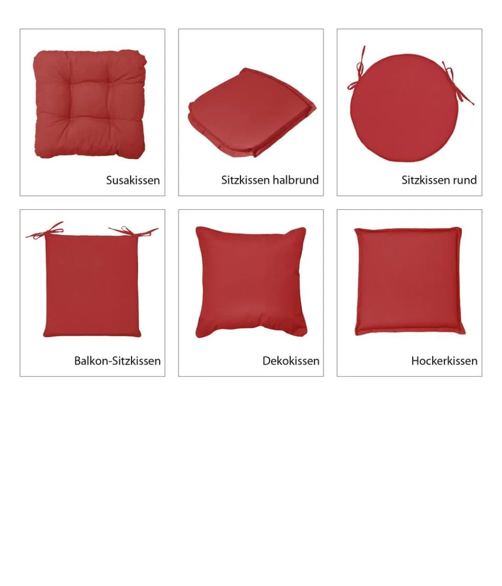 Dehner Niederlehnerauflage Veneto, ca. B48/H4/T97 cm Rot Online