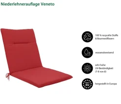 Dehner Niederlehnerauflage Veneto, ca. B48/H4/T97 cm Rot Online