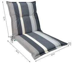 Dehner Niederlehnerauflage Ligura, ca. B50/H6/T100 cm Grau Discount