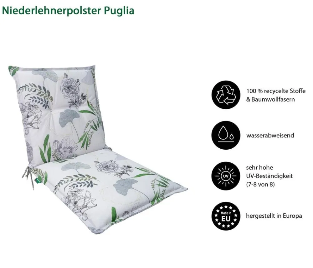 Dehner Niederlehnerauflage Puglia, ca. B50/H6/T102 cm