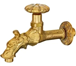 Dehner Brunnen Zubehör > Nostalgie Messing Wasserhahn für Brunnen, 1/2 Zoll,
