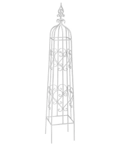 Dehner Rankgitter & Obelisken - Obelisk Birmingham ca. B22/H120/T22 cm Weiß