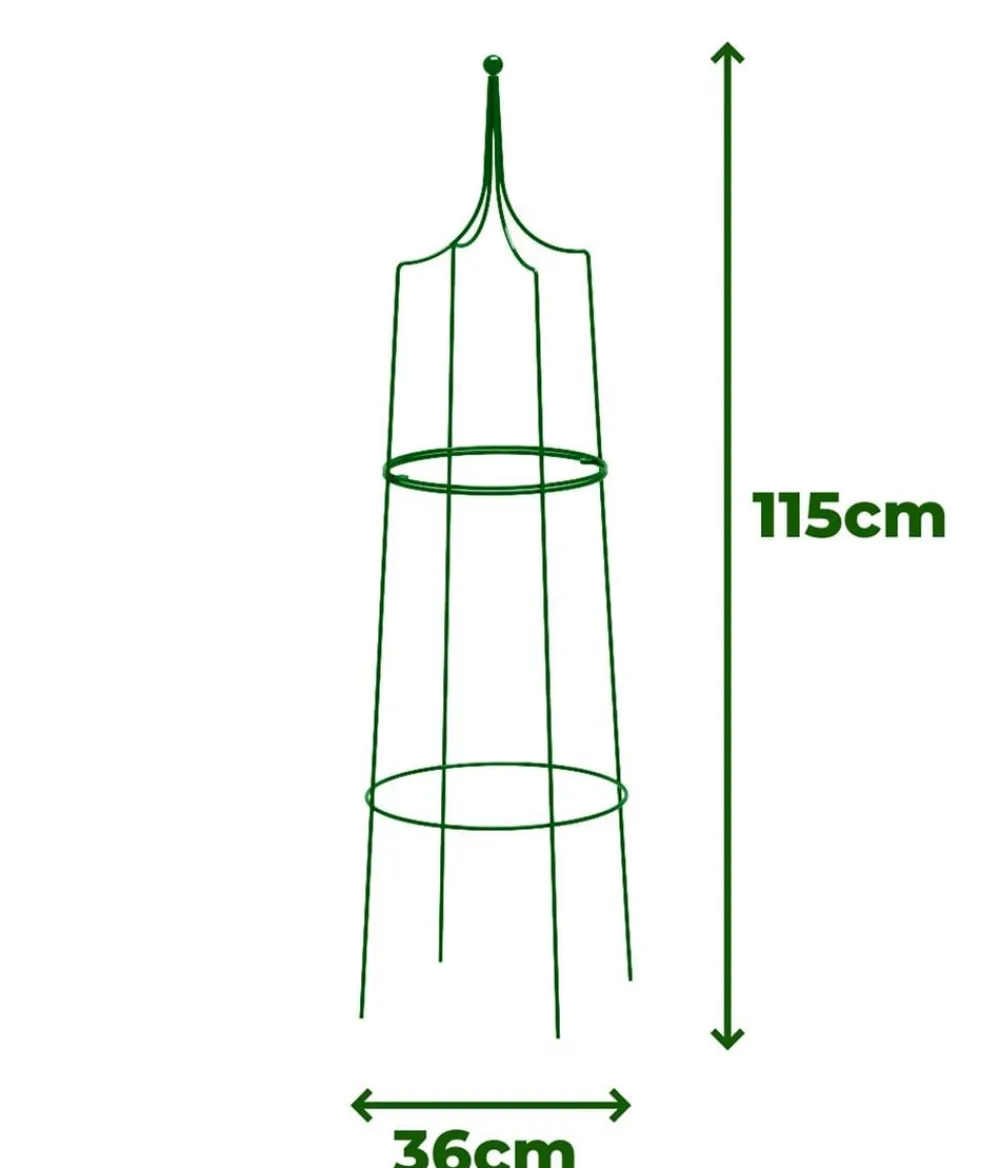 Dehner Obelisk-Set Hilarius, 2-teilig Grün New