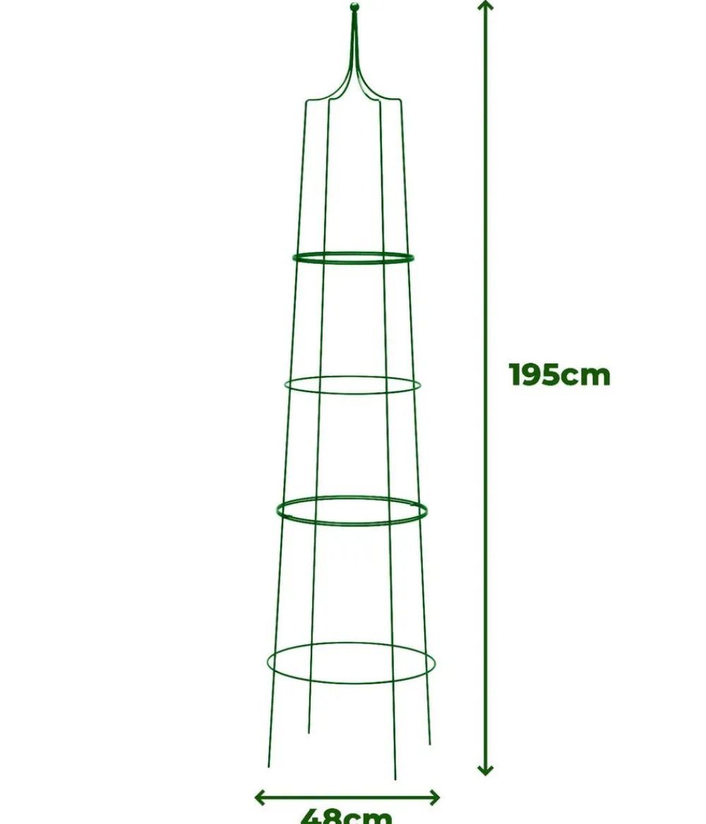 Dehner Obelisk-Set Hilarius, 2-teilig Grün New