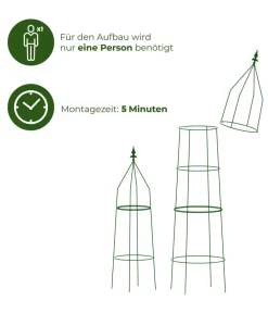 Dehner Rankgitter & Obelisken > Obelisk-Set Ilaria, 2-teilig