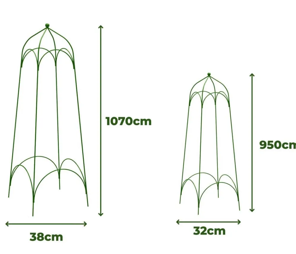 Dehner Rankgitter & Obelisken > Obelisk-Set Tenda, 2-teilig