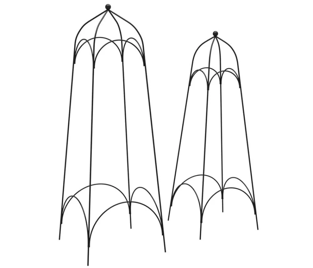 Dehner Obelisk-Set Tenda, 2-teilig Schwarz Clearance