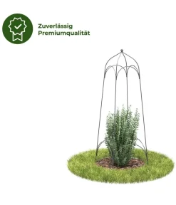 Dehner Rankgitter & Obelisken - Obelisk-Set Tenda, 2-teilig Grau