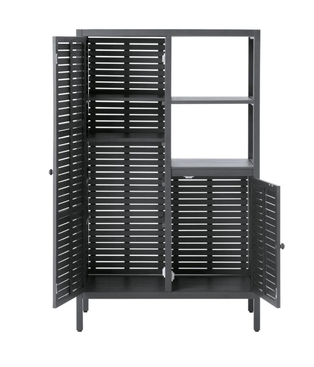 Dehner Gartenschränke & -Regale - Outdoor-Küche Hochschrank Southampton, ca. B100/H165/T50 cm Anthrazit