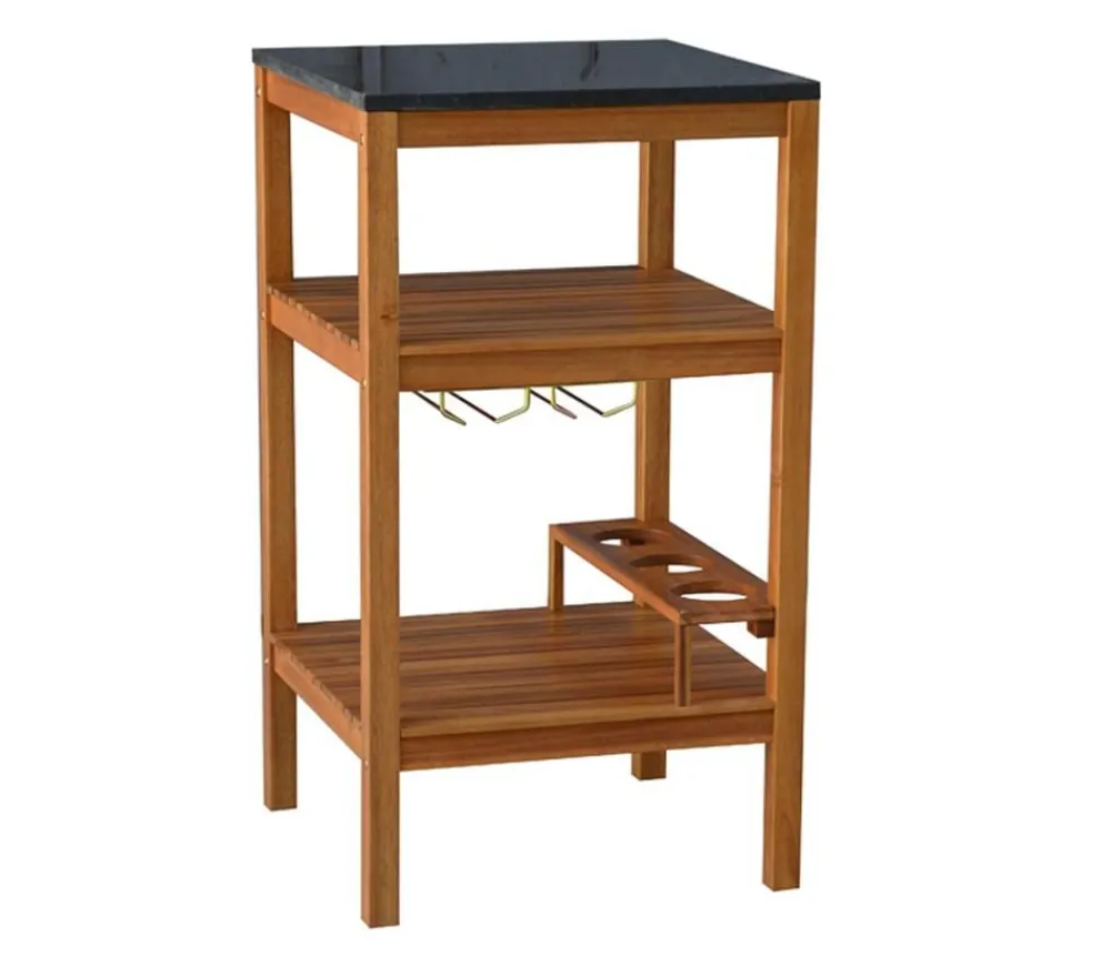 Dehner Gartenschränke & -Regale - Outdoor-Küche Regal Southampton, ca. B50/H90/T50 cm Hellbraun