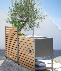 Dehner Outdoor-Küche Schrank Loop, ca. B110/H122/T60 cm Grau Outlet