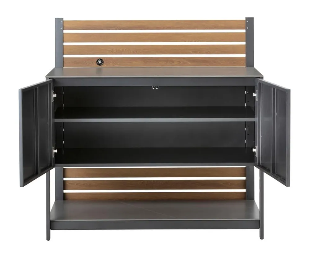 Dehner Outdoor-Küche Schrank Loop, ca. B110/H122/T60 cm Grau Outlet