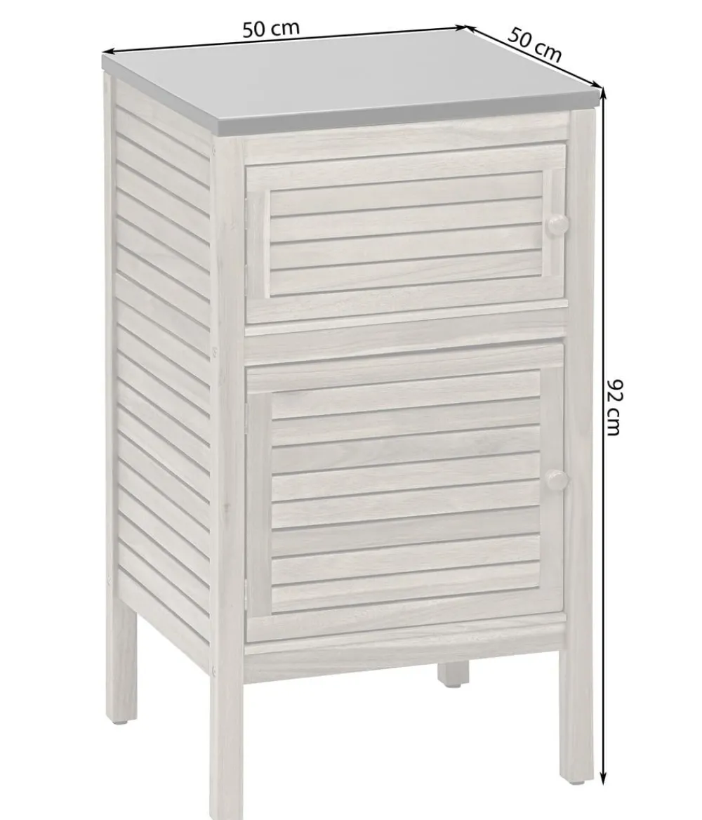 Dehner Outdoor-Küche Schrank Southampton, ca. B50/H90/T50 cm Hellbraun Outlet