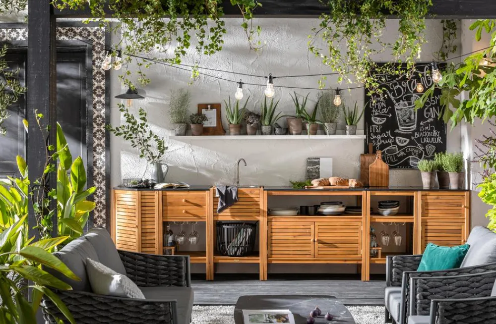 Dehner Gartenschränke & -Regale > Outdoor-Küche Schrank Southampton, ca. B100/H90/T50 cm