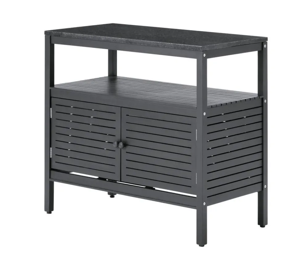 Dehner Gartenschränke & -Regale - Outdoor-Küche Schrank Southampton, ca. B100/H90/T50 cm Anthrazit
