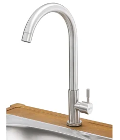 Dehner Gartenschränke & -Regale - Outdoor-Küche Spülschrank Southampton, ca. B52,5/H90/T50 cm Hellbraun