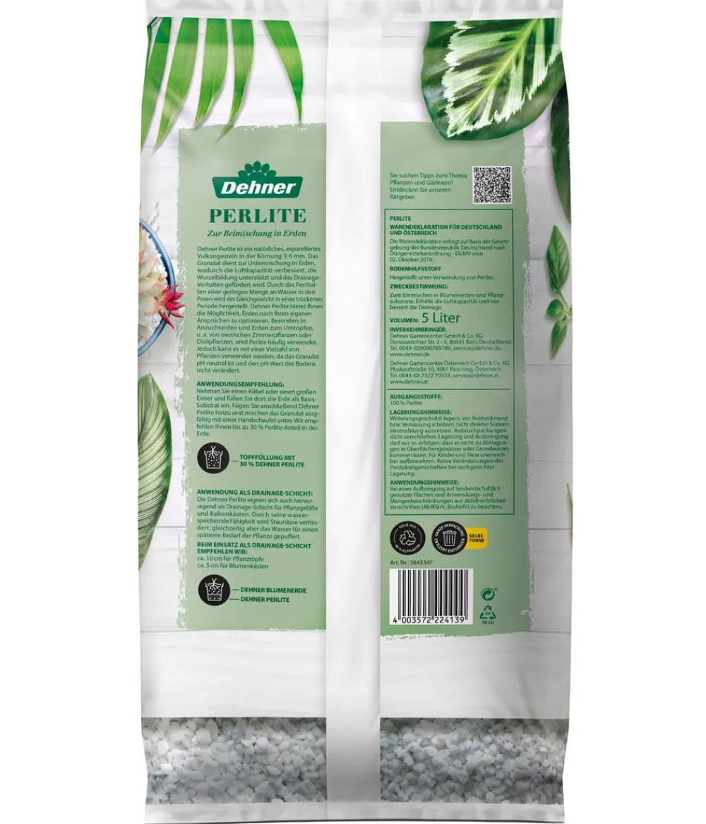 Dehner Spezialerde|Blumenerde - Perlite, 5 l