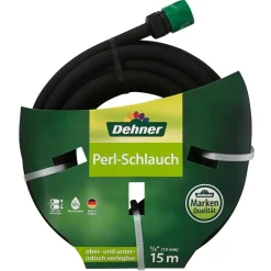 Dehner Gartenschläuche & Zubehör - Perlschlauch, ca. 15 m Schwarz