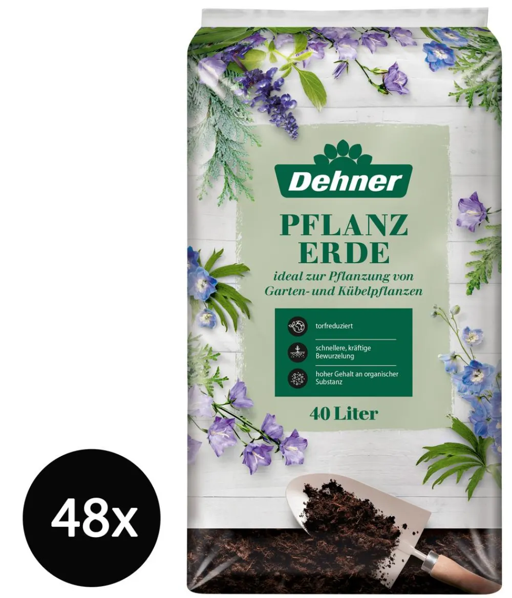 Dehner Pflanzerde, 48 x 40 Liter Outlet