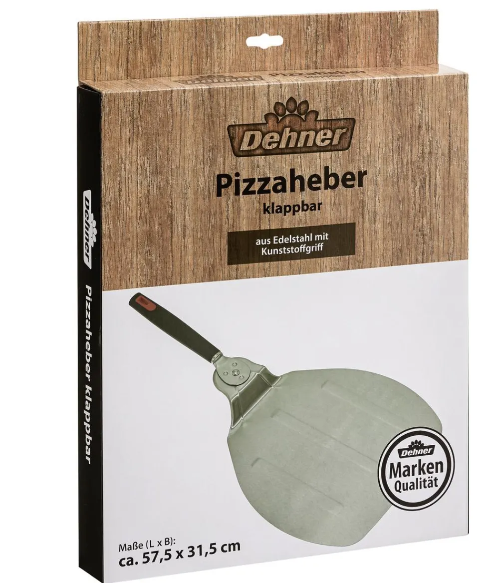 Dehner Grillzubehör - Pizzaheber, klappbar, ca. B38/H5,5/T31,5 cm Silber
