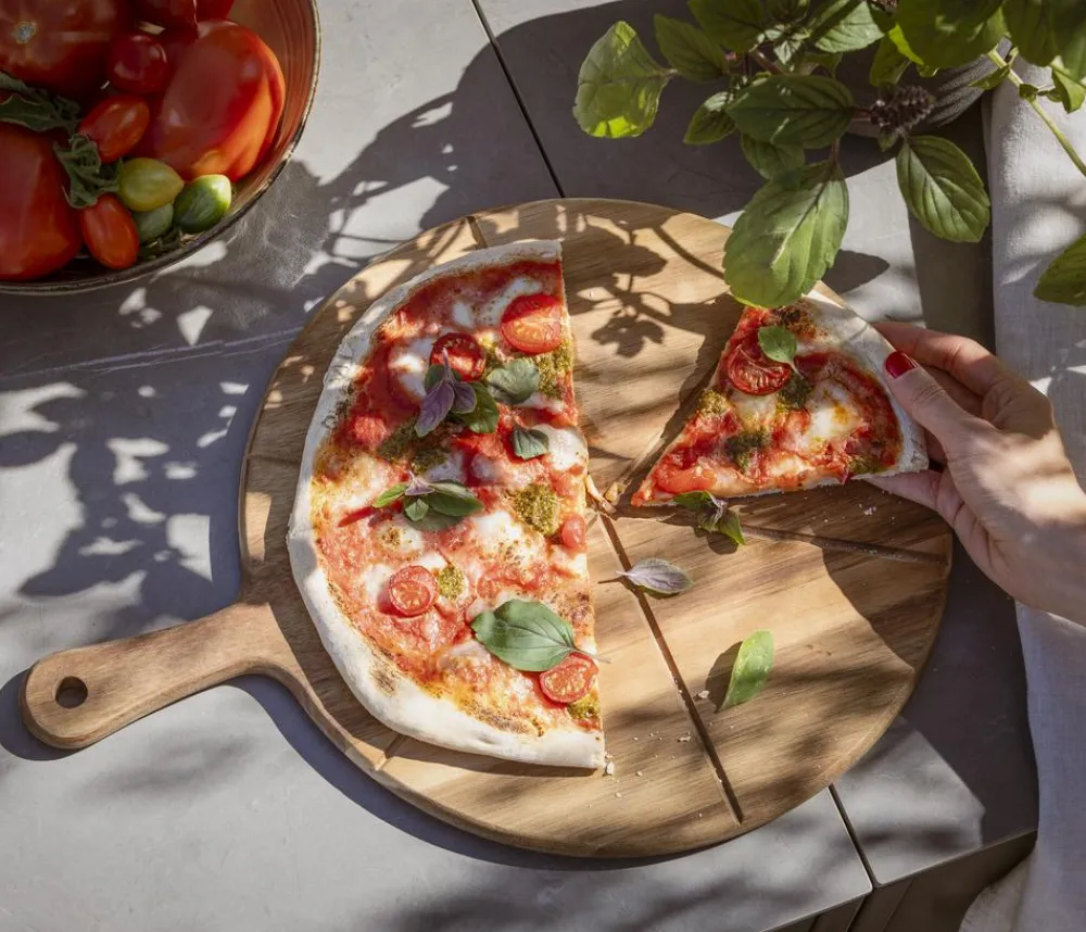 Dehner Pizzaöfen|Grillzubehör - Pizzaschneidebrett, ca. B43/H1,5/T32 cm Natur
