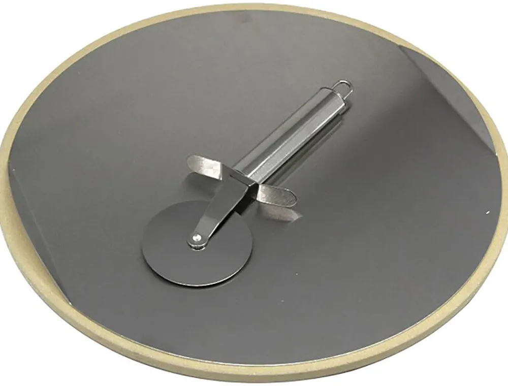 Dehner Grillrost & -Einsätze|Grillzubehör - Pizzastein, ca. Ø33 cm Silber