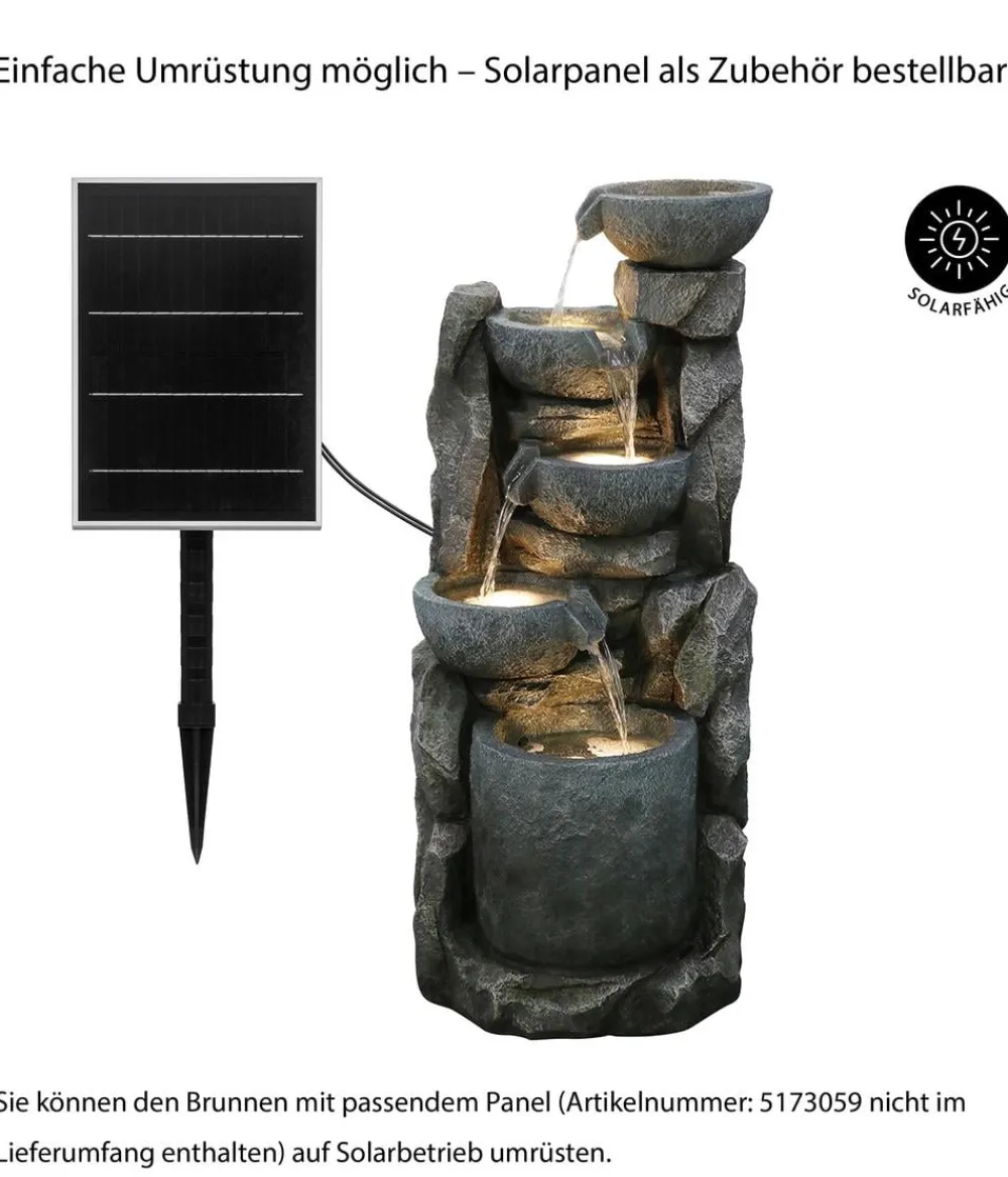 Dehner Gartenbrunnen > Polyethylen-Gartenbrunnen Gresta, solarfähig, ca. H97,5 cm